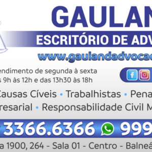 ADVOCACIA GAULAND EM BALNEÁRIO CAMBORIU SC